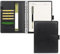 Konferenzmappe, PU Leder Budget Binder, Schreibmappe A5, Ordner Portfolio, Notizblock nachfüllbar, Notizbuch Cover für A5 Füllpapier (Schwarz)