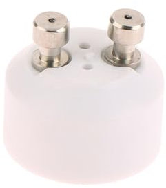 WAHRE Base De Douille en Céramique De Haute Qualité, GU10 À MR16, Ampoule LED Halogène G4 GU5.3 GY6.35, Adaptateur À Broches, Support De Lampe Convertisseur Blanc, 4 Pièces