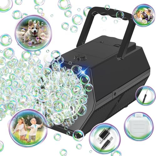 Machine à Bulles Automatique PANACARE pour Enfants avec lumière/Solution/Plus de 10 000 Bulles/Min/Jouet de soufflage de Bulles Portable Cadeau d'anniversaire de fête de Mariage