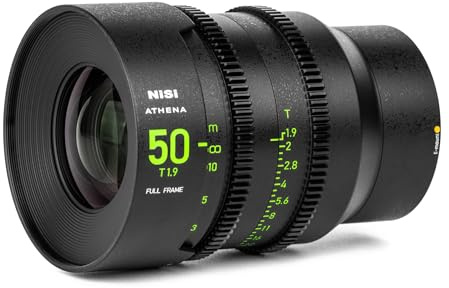 NiSi Athena 50mm T1,9 Prime Cine Objektiv für Sony E-Mount | (Ohne Drop-In-Filter)