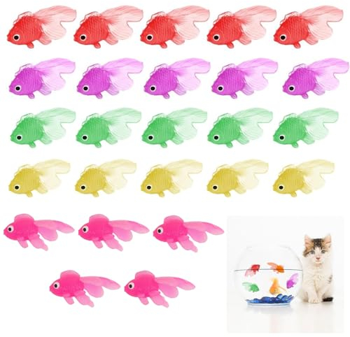 Toy Fish, Badefisch, 25 Stück Fake Fische, Fische Spielzeug, Fisch Spielzeug, Fisch Spielzeug Für Kinder, Künstliche Bewegliche Fische, Weiche Gummi Goldfische Spielzeuge Kleine Gefälschte Fische