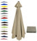 BEEGMA 6 Varillas Toldo de Repuesto para Sombrilla Paño de Repuesto 2.0/2.50/2.70/3.0m Tela para Sombrilla de Jardin Tela de Recambio para Patio(Color:Top,Size:2.50m/8.2FT)