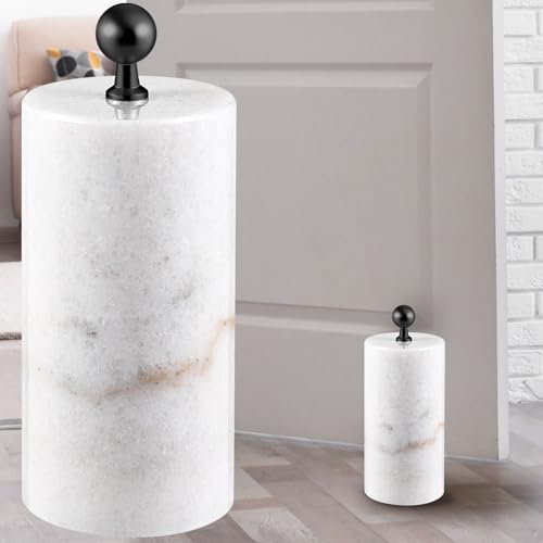 MorningRo 7.2''H x 3.54''D Marble Door Stoppers 5.5 lb Decorative Door Stop Weighted Door Stop with Handle Outdoor Door Stop for Your Indoor or Outdoor Door