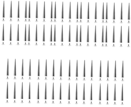 DIYEAH 72 Piezas accesorios de remache de bricolaje Accesorios de remache DIY Accesorios de remaches de bricolaje semental punk dijes para pulseras decoración tornillos punta de