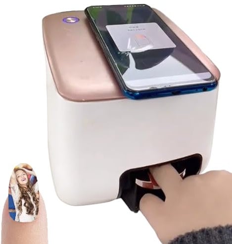 agreilduite 3D Automatic Manicure Printer,DIY Any Photos, Cartoons, Texts Pattern Pattern Printing - Nail Film Printer - 1200dpi Printing Resolution,Color Art Nails/Press on Nails Printer