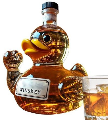 Whiskey Duck Holder, Middle Finger Duck Whisky Bottle, Prank Duck Glass Bottle Decanter, Funny Duck Glass Liquor Bottle, Creative Duck Wine Bottle, Gag Gift for Drinkers