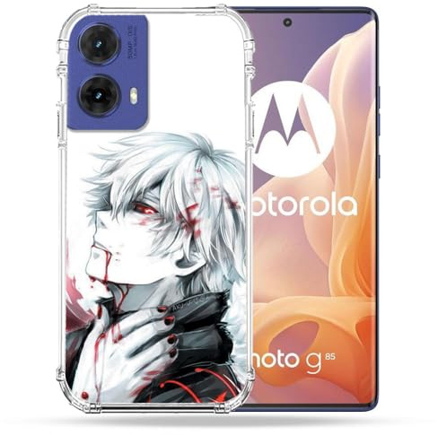 Cokitec Schutzhülle für Motorola G85 5G Manga Tokyo Ghoul Kaneki, Weiß