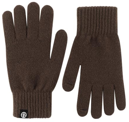 WANYI Gants Femme Homme Chaud Gants Hiver Tricot Gant Tactile Doux Mitaines Gant pour Femmes Hommes Cyclisme Ski Moto(Marron)