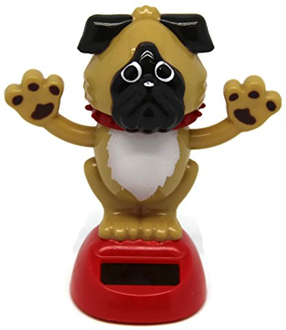 Bada Bing Solar Wackel Figur Bulldogge Hund Dog niedlich Deko Fensterbank