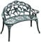 Outsunny 2-Sitzer Gartenbank robust Parkbank Sitzbank mit Rückenlehne Bank 240kg belastbar Gartenmöbel 100 x 54 x 78 cm Antik Grün