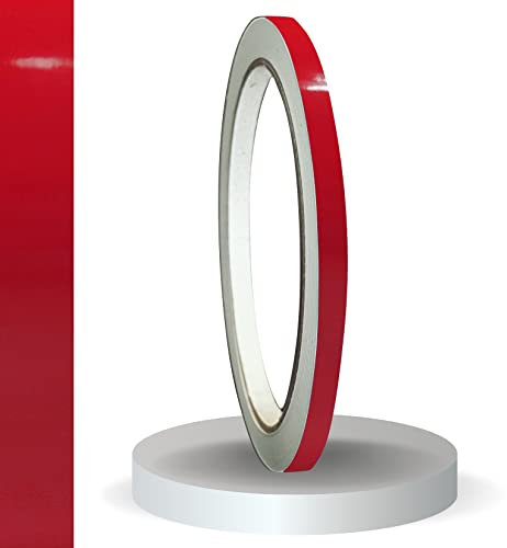 siviwonder Zierstreifen rot Glanz in in 4 mm Breite und 10 m Länge Zier Streifen Auto Boot Jetski Modellbau Vinyl Dekorstreifen Seitenstreifen Klebestreifen DIY Basteln selbstklebend Seitenstreifen