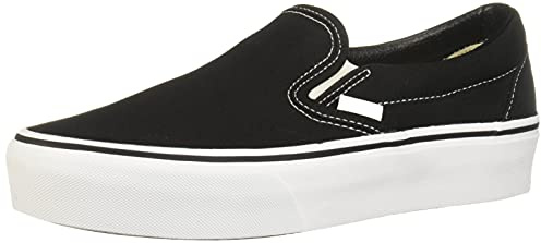 Vans Classic Slip-on Platform, Scarpe da Ginnastica Donna, Black White, 39 EU