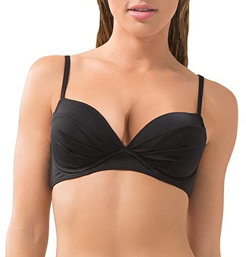 Smart & Sexy Swim Secret Push-up-Bikinioberteil für Damen, umwandelbar, schwarzer Farbton, 70A