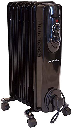 Jack Stonehouse Oil Filled Radiator 1500W 7 Fin 1.5KW Electric radiators for Home Office Free Standing, Thermostatically Controlled, 3 Energy Efficient Heat Output Settings for Maximum Warmth