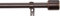 Amazon Basics Ausziehbare Gardinenstange mit Kappen-Endstücken, 183 bis 366 cm, Bronze