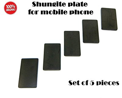 Set von 5 poliert Schungit Teller Aufkleber für Handy