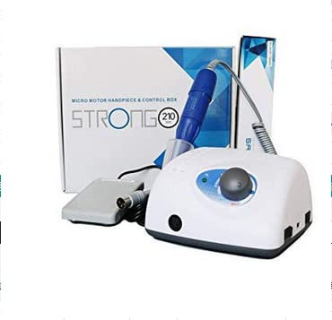 Saeshin Strong 210 Ponceuse à moteur et pédale pour le nail art et les laboratoires dentaires, 35 000 tr/min
