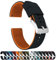 22mm Black/Pumpkin Orange - BARTON Elite Silicone Watch Bands - Quick Release - Choose Strap Color & Width
