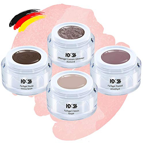 En Vogue Collection Set - Color Effekt Gel - Gelnägel Farbgel - Made in Germany (4 x 5ml)