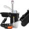 USB Rechargeable Electric Lighter with Retractable Neck, Windproof Arc Plasma Lighter with Flashlight, Waterproof for Outdoor Activities (Black)