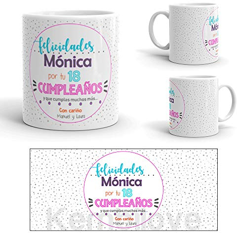 Kembilove Taza de Café Cumpleaños – Taza de Desayuno con Foto Personalizada Cumpleaños – Taza de Café y Té para Amigos – Taza de Cerámica Impresa – Tazas de de 350 ml Amigos