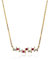 Daesar 18K Gold Kette Damen Geometrie mit Rubin und Diamond Anhänger Halskette Hochzeit Gold Charms