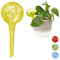 relaxdays Globes d’arrosage Lot de 2, Distributeur Eau Plantes et Fleurs, Outil de Bureau, Ø 6 cm, Verre, Jaune
