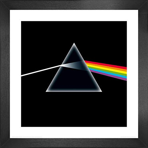 1art1 Pink Floyd Poster Kunstdruck Bild und MDF-Rahmen - Dark Side of The Moon, Prisma (40 x 40cm)