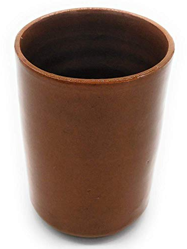 Vaso de barro para cerveza hecho a mano 33 cl. TUBO
