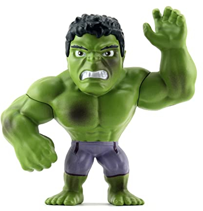 Jada Toys Marvel Hulk Figur, 15 cm, Die-cast, Sammelfigur, grün, One Size