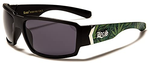 LOCS BIKER GANGS SPORT SONNENBRILLE HARDCORE SHADES BRILLE CHOPPERS OG (SCHWARZ-LC91084MJ)