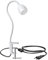 ledscom.de Lampe à pince, col de cygne KLUK, interrupteur, blanc mat, 1x GU10 max. 60W