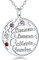 Family Necklace Personalised 4 Name Tree of Life Pendant Birthstone Jewellery Custom Gifts