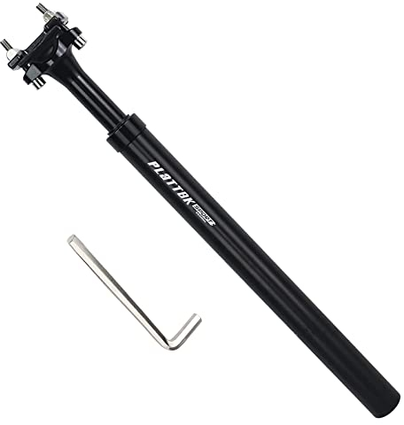 PLATTBK Fahrrad Sattelstütze Gefedert Aluminiumlegierung Spring Federsattelstütze 27.2/28.6/30.9/31.6mm Gefederte Sattelstuetze 400MM