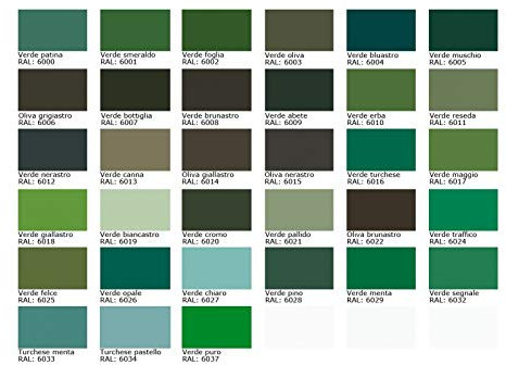 ZAMBOTTO VERNICI Smalto Acrilico satinato RAL catalizzato al 10% + Catalizzatore al 10% Per LEGNO INTERNI (5+0,5L, RAL 6000 VERDE)