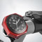 Motorrad-Lenkeruhr, TOTMOX Handliche wasserdichte leuchtende Nachtuhr, fluoreszierender Zeiger und Ziffern-Lenkeruhr, kompatibel mit Ya-ma-ha Kawa-saki Su-zuki Red