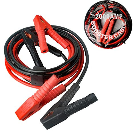 AZKEEGREY 3 Meters Booster Cables for Car, 2000 Amp Jump Leads for Car, Heavy Duty Car Battery Booster Jump Leads