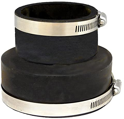 Aquacadabra Rubber 4 - 3 Reducer Strong Durable Tube Pipe Adapter for Pond/Garden Use