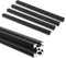 JiGiU 4 Stück 400mm 2020 V-Slot Aluminiumprofil Extrusions Schwarz Europäischer Standard Eloxierte Linearschiene 20x20 V-Typ Aluprofil für 3D-Drucker CNC-Maschinen DIY-Produkt