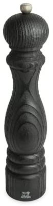PEUGEOT - Salzmühle Paris Nature Black 30 cm - Klassische Mahlgradeinstellung - Aus recyceltem Holz mit PEFC-Siegel - Französisches Know-howreich - Schwarz