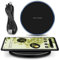QI Fast Wireless Ladegerät 15W kompatibel mit Gigaset GX6 Kabelloser Charger Induktive Universal Schnellladestation, Farbe:Schwarz