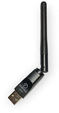 Fiwiko -USB-WiFi-Adapter mit Antenne, 2,4GHz, 150Mbps, 11N kabelloser Dongle fur MAG 254,250,IPTV-Set, Top-Box, Skybox, Openbox, Raspberry, Pi, PC, Desktop, Laptops, Win 7/8/10, Mac OS, Linux (MT7601)