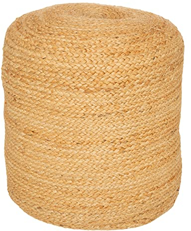 Atmosphera - Hocker Jilian Jute und Baumwolle - Beige