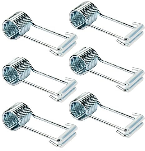 6 Pcs Butterfly Spring Hinge Door Closer, with Rubber Bumpers, Fits on Most Door Butt Hinge Pins