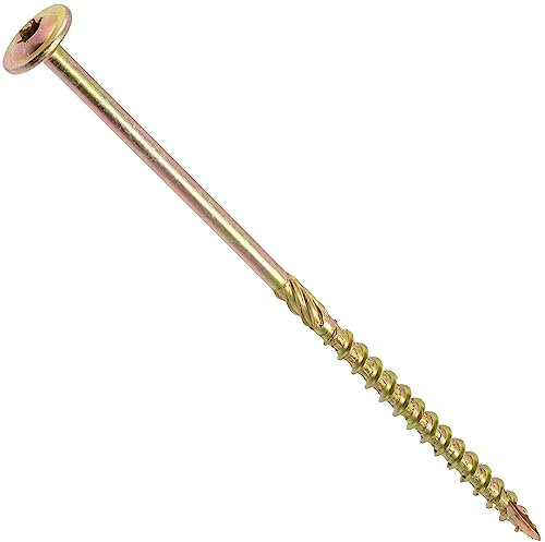 AERZETIX - C67499 - Juego de 50 Tornillos para madera Ø6x150mm con cabeza ancha abombada - con huella estrella Т30 - en acero galvanizado - carpintería, contrachapado, aglomerado, melamina
