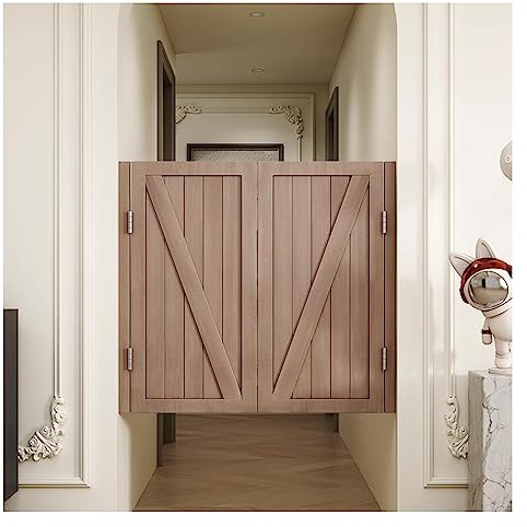 Saloontüren, pendeltür holz, Schwingtüren Cafe Türen, Café Schwingtür,Massivholz Cowboy Tür,Bar Küche Trennwand Tür,Badezimmer Flur Garten Zaun Tor,mit Scharnieren(D,W95xH100cm(37.40x39.37in))