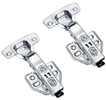 Bohaner Scharniere für Schranktüren mit Feder Türscharniere Topfscharnier 2 Stück Schrankscharnier 90Grad Aufschraubscharnier Geeignet für Schranktür, Holztür, Lamellentüren Holz, Küchenschrank