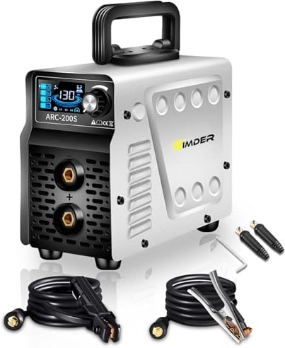 Saldatrice per elettrodi 2 in 1 TIG, grande indicatore a LED, mini saldatrice MMA 220 V, portatile ARC, 130 Amp, potenza ad arco, VRD, adatta per riparazioni Farm Repair Home fai da te