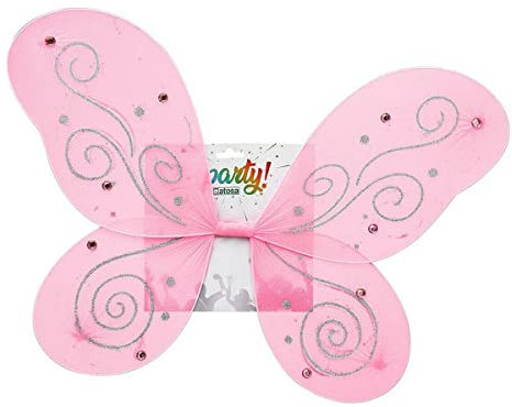 BigBuy Carnival Alas de Mariposa Rosa 48 X 37 cm