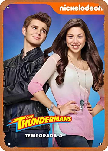 Muecddoa The Thundermans Filme Plakette Blechschild Vintage Cafes Bars Pubs Shop Wand dekorative lustige Retro-Schilder für Männer Frauen 20,3 x 30,5 cm Film und Fernsehen Kunst Malerei Poster Metall